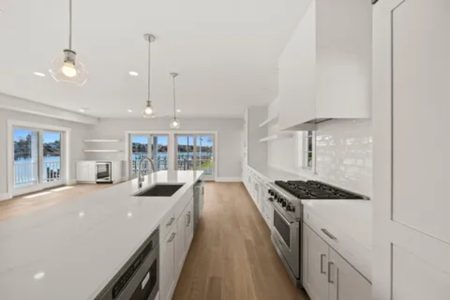 Finished kitchen and island