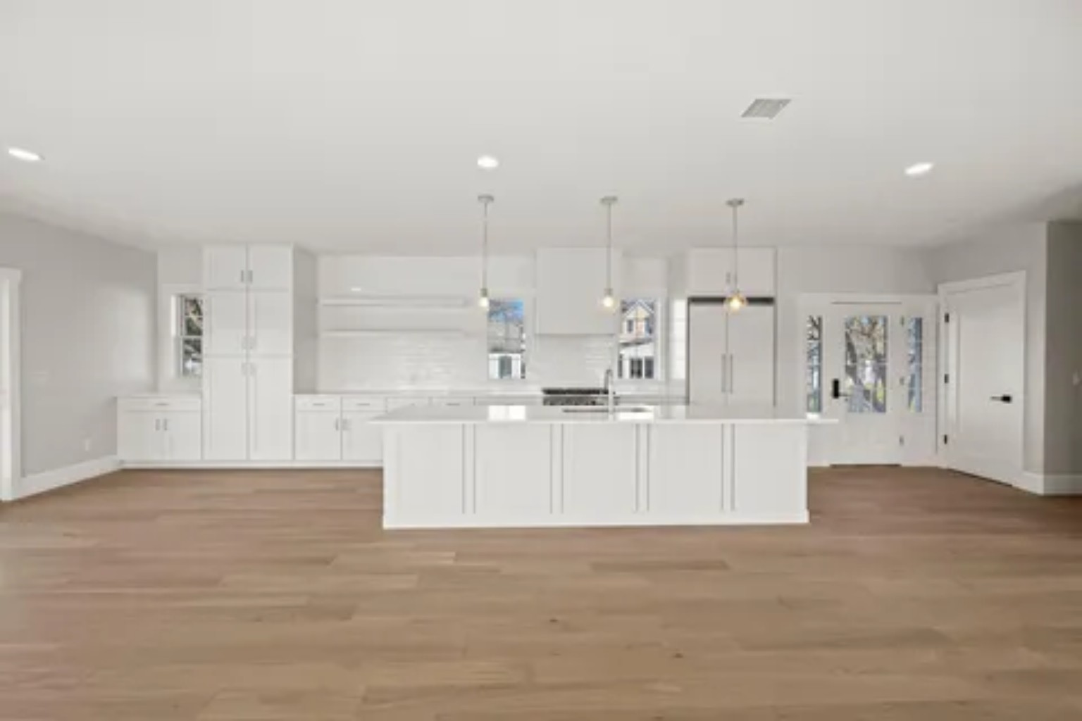 Finished white custom kitchen