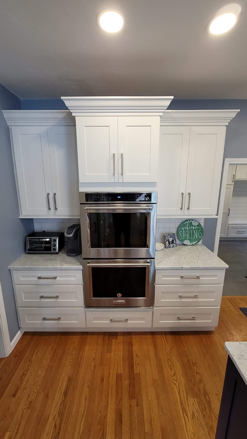 Finished oven cabinetry